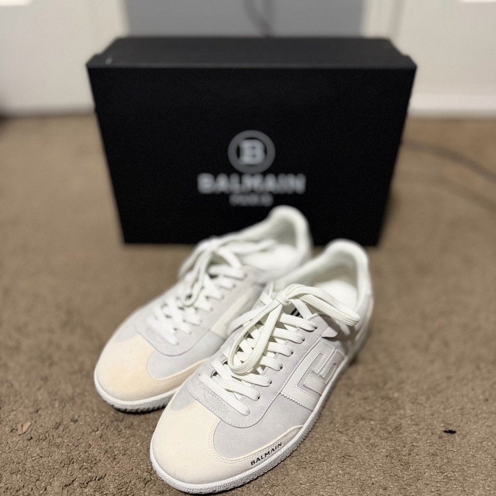 Balmain White and Cream Men's Sneakers